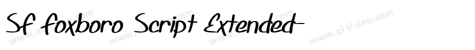 SF Foxboro Script Extended字体转换